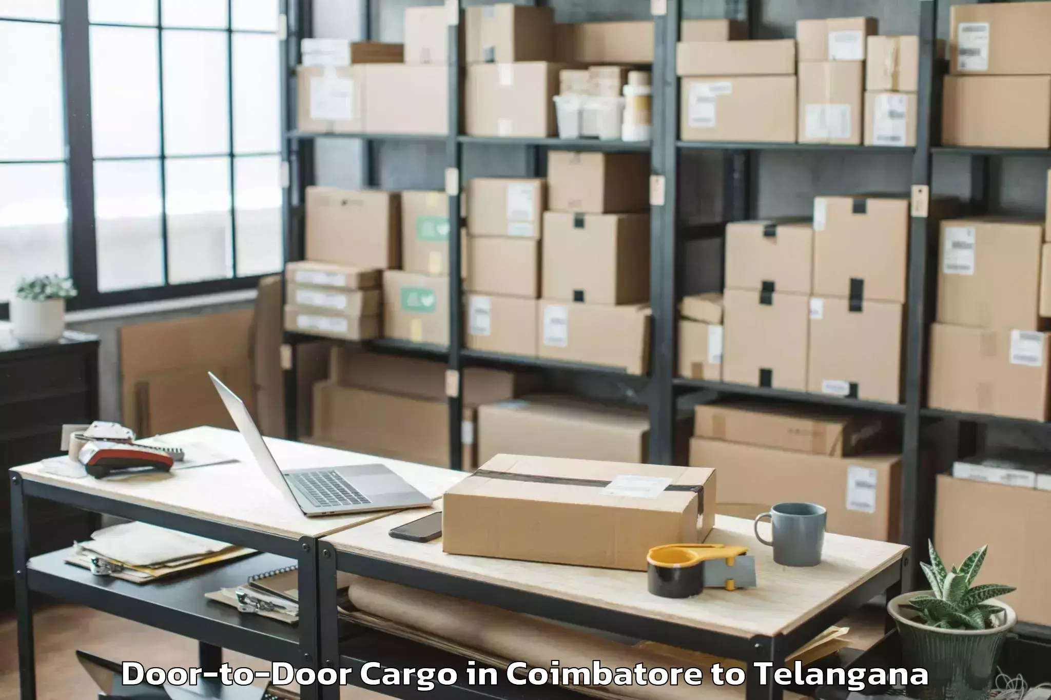 Reliable Coimbatore to Bellampalli Door To Door Cargo